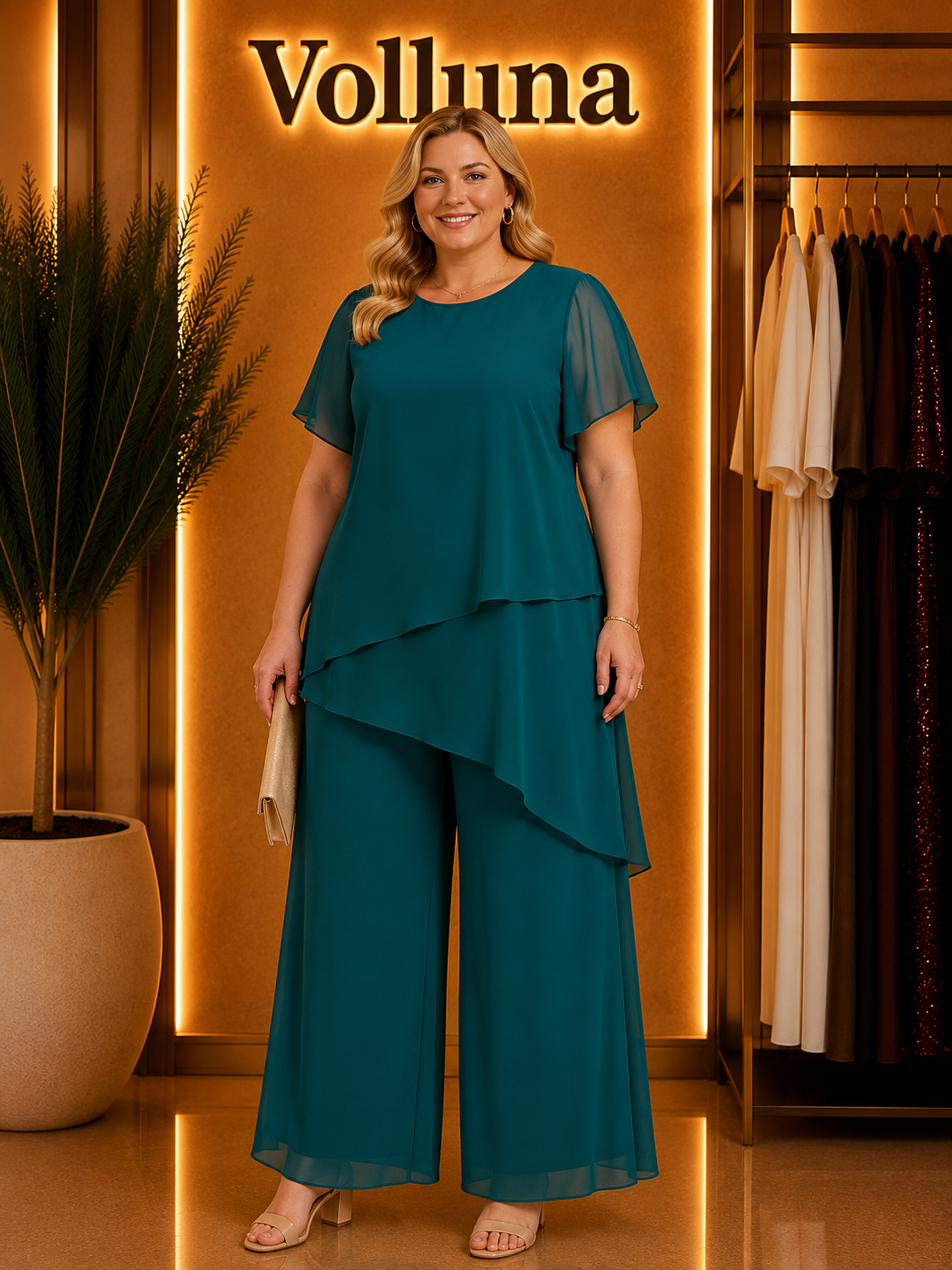 Zweiteiler-Set | Plus Size | Grün