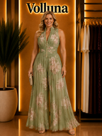 Elegantes Maxikleid | Plus Size | Grün