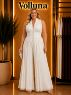 Elegantes Maxikleid | Plus Size | Weiß