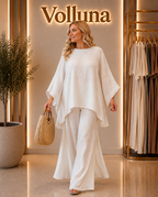 Eleganter Zweiteiler mit Tunnelzugbund | Plus Size