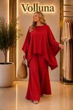 Eleganter Zweiteiler mit Tunnelzugbund | Plus Size
