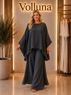 Eleganter Zweiteiler mit Tunnelzugbund | Plus Size