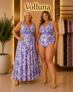 Florales Gerafftes Mesh-Maxikleid | Plus Size