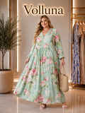 Bedrucktes Sommerkleid mit Muster | Plus Size