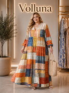 Bedrucktes Sommerkleid mit Muster | Plus Size