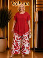 Zweiteiler-Set | Plus Size | Rot